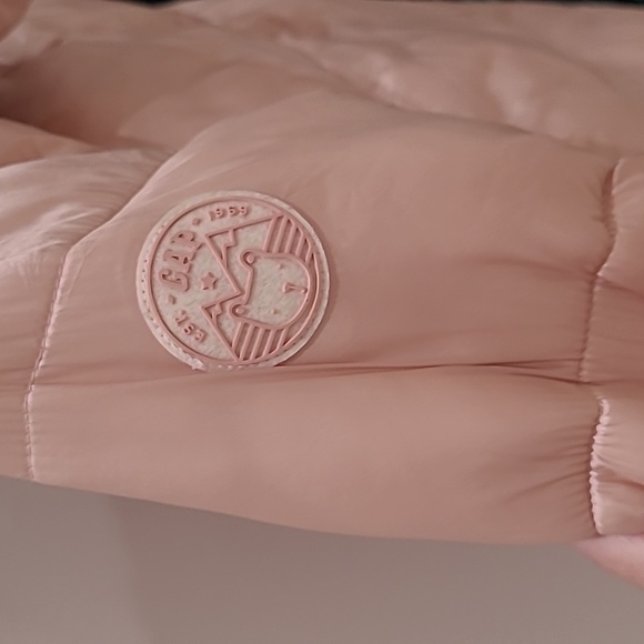 Gap 18-24m snowsuit Girl Baby Pink Champagne w Mitts and Booties - Picture 6 of 10